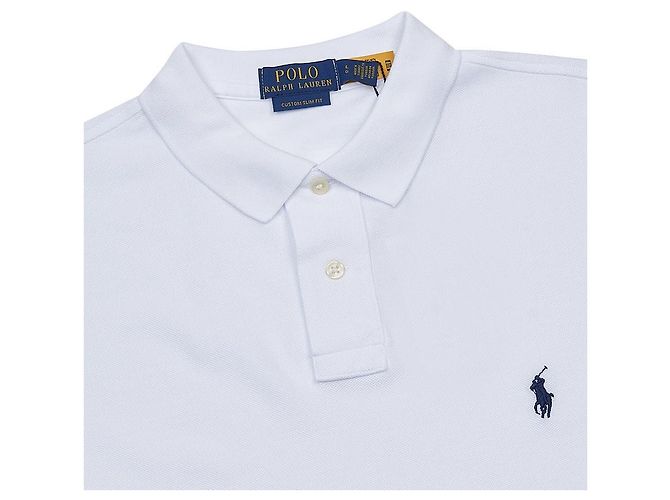 Ralph Lauren Herren Polo T-Shirt mit gesticktem Pony Weiß - Ansicht 3