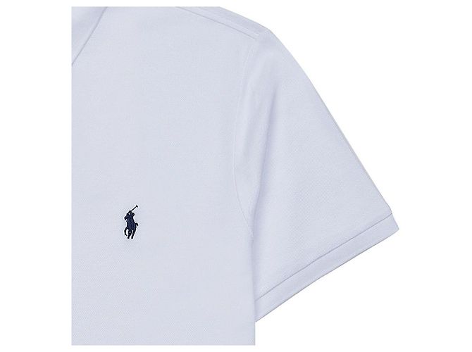 Ralph Lauren Herren Polo T-Shirt mit gesticktem Pony Weiß - Ansicht 7
