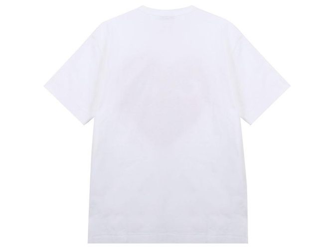 Comme Des Garcons T-Shirt mit kurzen Ärmeln und Big Heart Red Patch Weiß - Ansicht 4