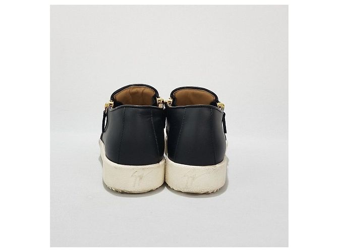 Sneaker slip-on con zip Giuseppe Zanotti in pelle nera Nero - vista 6