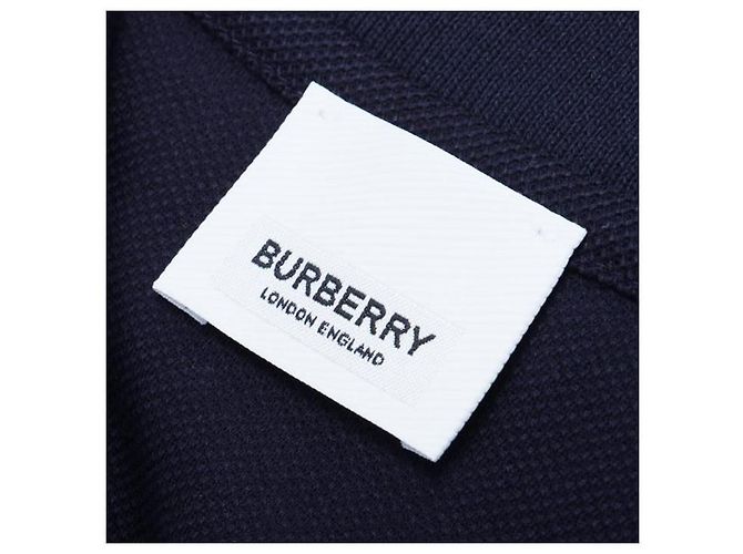 Burberry Polo in piqué di cotone con motivo monogramma Nero - vista 4