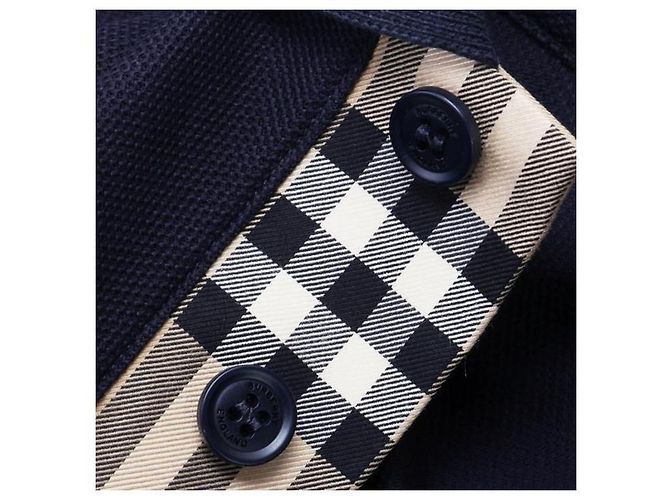 Burberry Polo in piqué di cotone con motivo monogramma Nero - vista 5