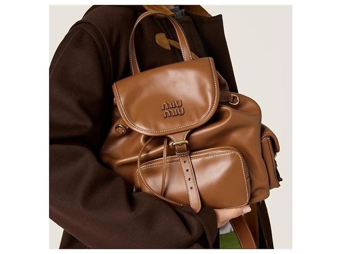 Miu Miu Leder-Rucksack Large Mehrfarben - Ansicht 10