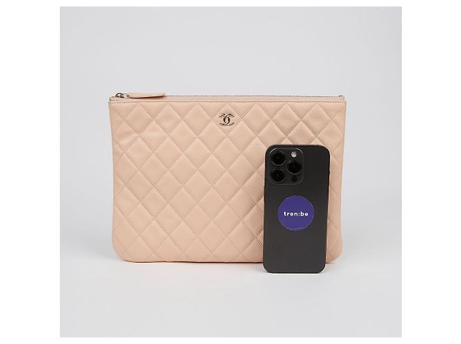 Chanel Clutch Caviar Classic New Medium Marrone - vista 9