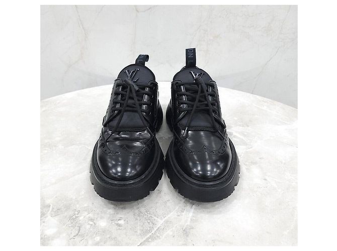 Louis Vuitton Scarpe Derby Monogram Abesse Nero - vista 2