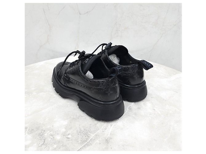 Louis Vuitton Scarpe Derby Monogram Abesse Nero - vista 4
