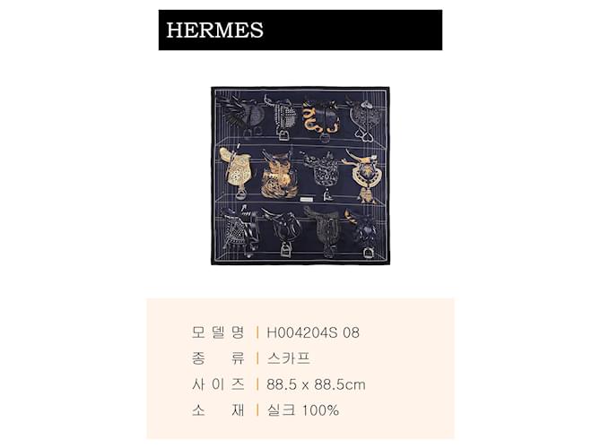 Hermès Seidentwill Schal Blue Noua Blau - Ansicht 3