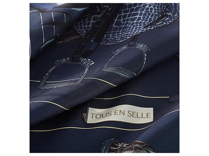 Hermès Seidentwill Schal Blue Noua Blau - Ansicht 5