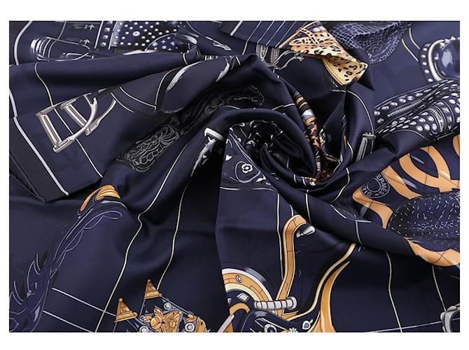 Hermès Seidentwill Schal Blue Noua Blau - Ansicht 9