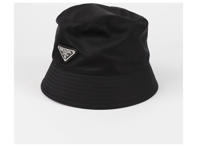 Prada Gorro Bucket Logo Triángulo Talla Negro - vista 3
