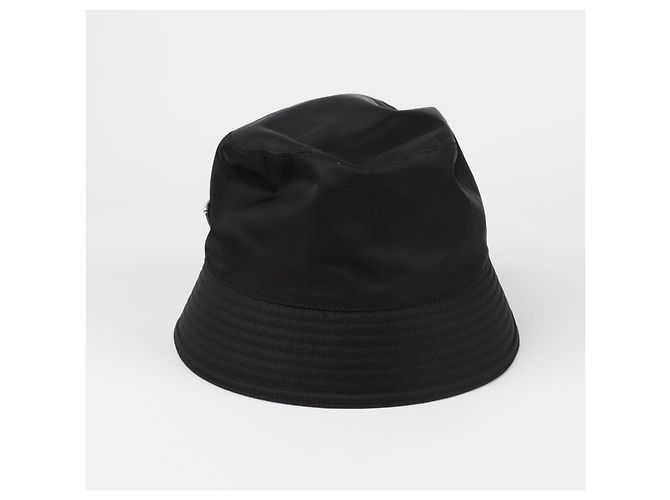 Prada Gorro Bucket Logo Triángulo Talla Negro - vista 4