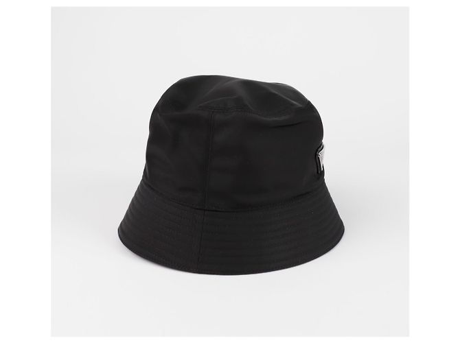 Prada Gorro Bucket Logo Triángulo Talla Negro - vista 6