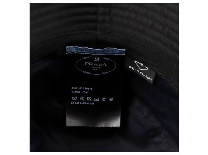 Prada Gorro Bucket Logo Triángulo Talla Negro - vista 8