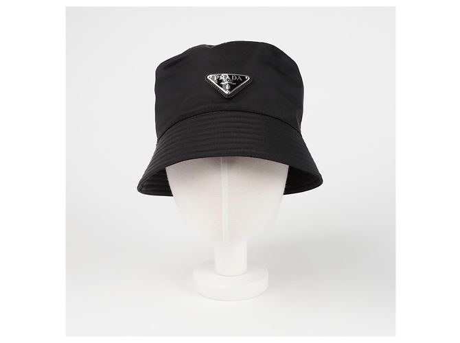 Prada Gorro Bucket Logo Triángulo Talla Negro - vista 9