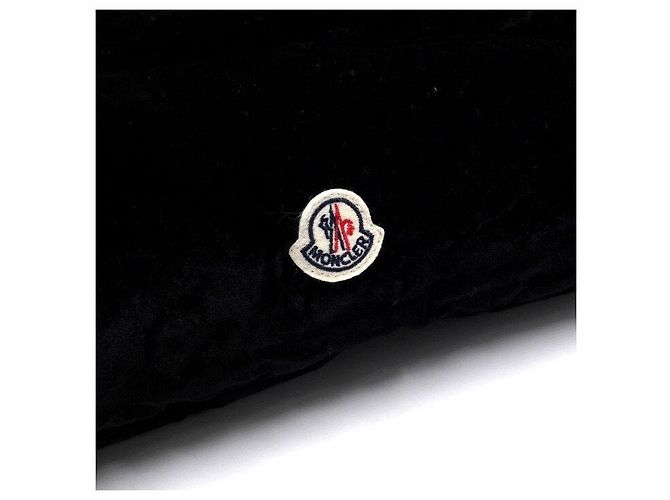 Moncler Cachecol e Muffler de Veludo Preto e Penugem de Ganso - vista 4