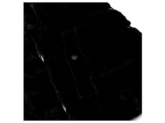 Moncler Cachecol e Muffler de Veludo Preto e Penugem de Ganso - vista 5