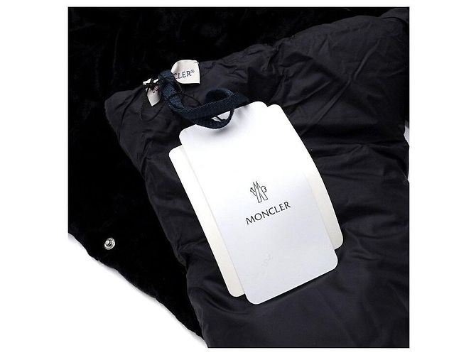 Moncler Cachecol e Muffler de Veludo Preto e Penugem de Ganso - vista 6