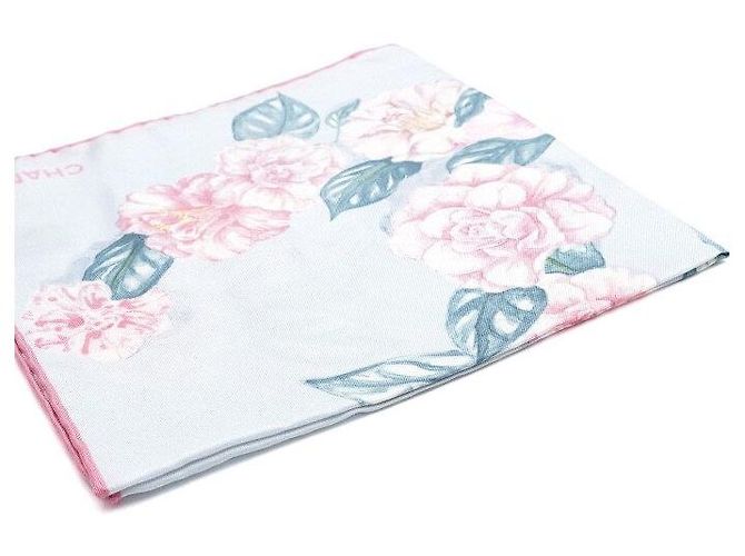 Chanel Foulard quadrato in seta floreale Multicolore - vista 4