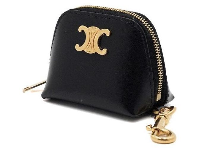 Céline Portamonete Micro Triomphe con charm per borsa in pelle nera - vista 2