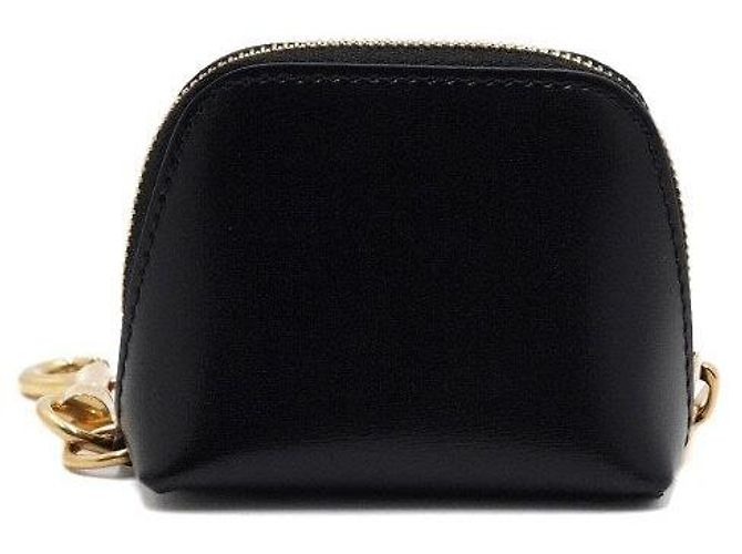 Céline Portamonete Micro Triomphe con charm per borsa in pelle nera - vista 4