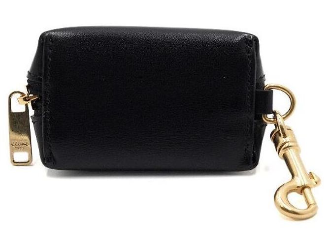 Céline Portamonete Micro Triomphe con charm per borsa in pelle nera - vista 6