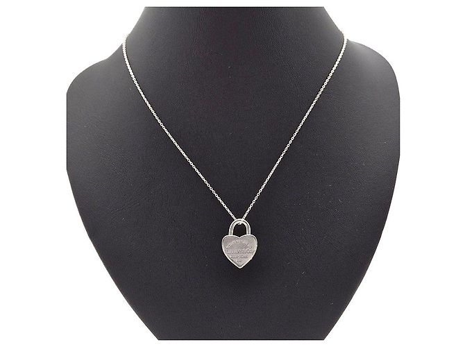 Tiffany & Co Collana con pendente Return to Heart Lock Argento - vista 2