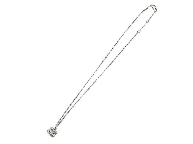Céline Triomphe Strass-Halskette Weiß - Ansicht 4