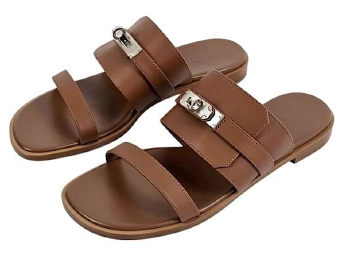 Hermès Sandali e ciabatte da donna Oro D'oro - vista 10