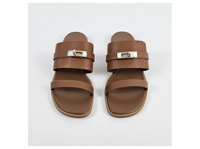 Hermès Sandali e ciabatte da donna Oro D'oro - vista 7
