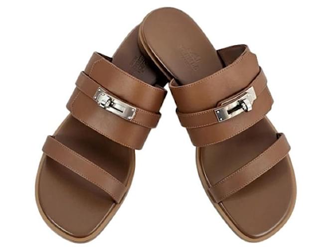 Hermès Sandali e ciabatte da donna Oro D'oro - vista 8