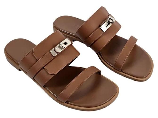 Hermès Sandali e ciabatte da donna Oro D'oro - vista 9