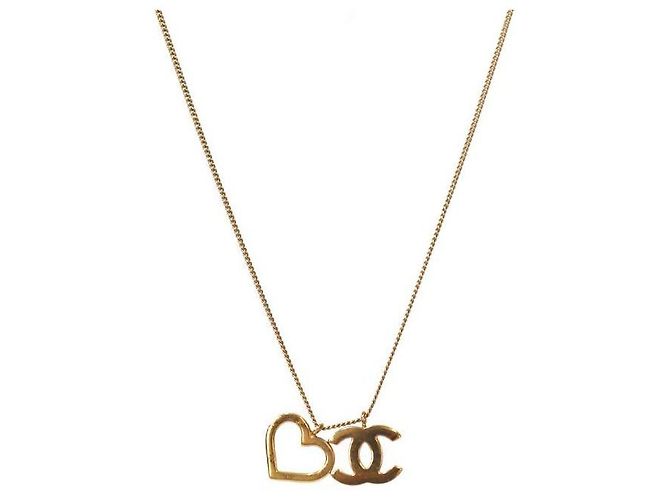 Chanel Collar Heart CC Gold - vista 2