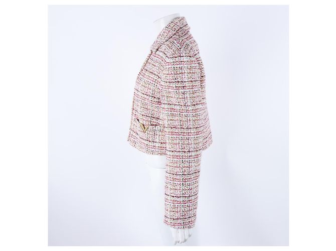 Valentino Tweed Crop Jacke Mehrfarben - Ansicht 2