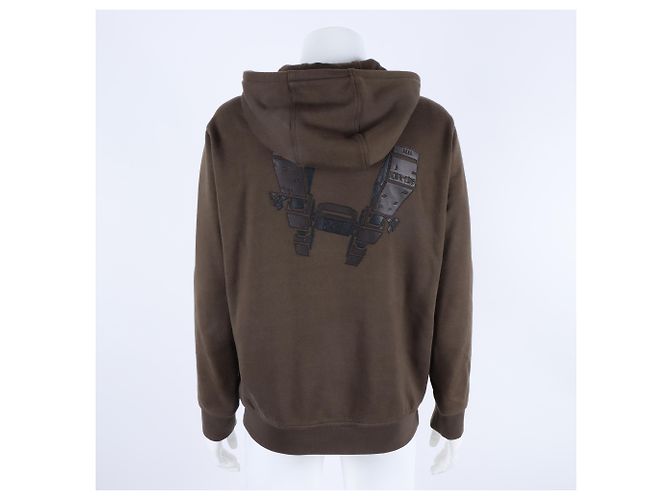 Hermès Giacca con cappuccio e zip Hermes Marrone - vista 3