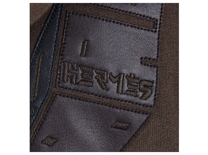 Hermès Giacca con cappuccio e zip Hermes Marrone - vista 4