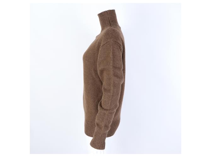 Dries Van Noten Langärmliger Strickpullover mit Rollkragen Braun - Ansicht 2