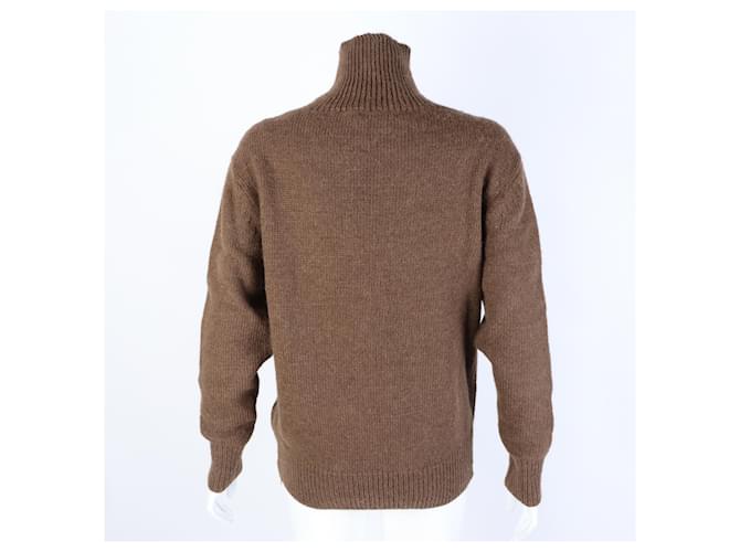 Dries Van Noten Langärmliger Strickpullover mit Rollkragen Braun - Ansicht 3