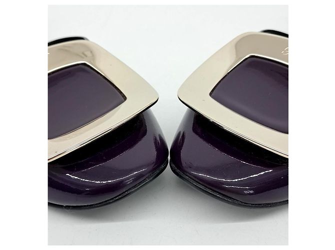 Roger Vivier Lackleder-Flats Lila - Ansicht 2