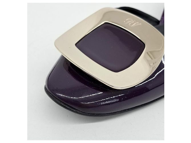 Roger Vivier Lackleder-Flats Lila - Ansicht 5