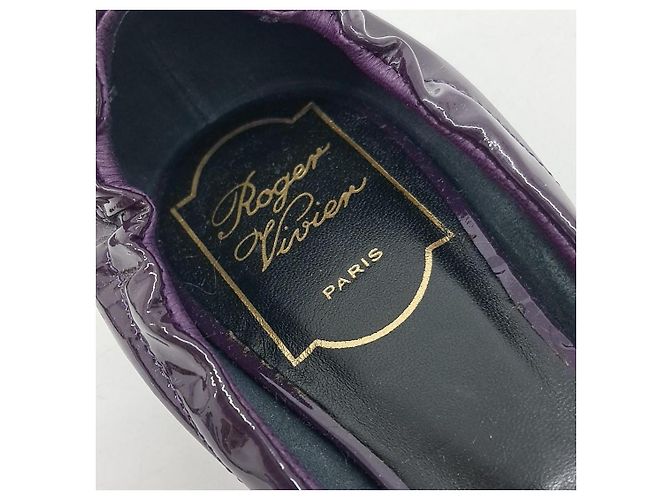 Roger Vivier Lackleder-Flats Lila - Ansicht 6
