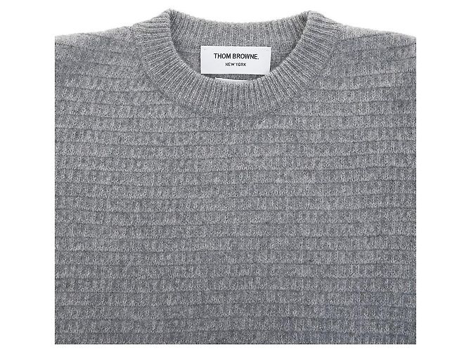 Thom Browne Malha de lã e cashmere diagonal para mulher Marrom - vista 3