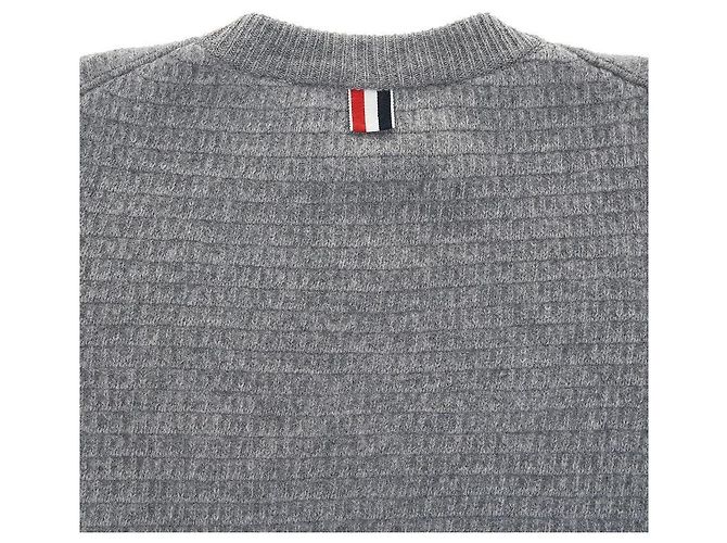 Thom Browne Malha de lã e cashmere diagonal para mulher Marrom - vista 9