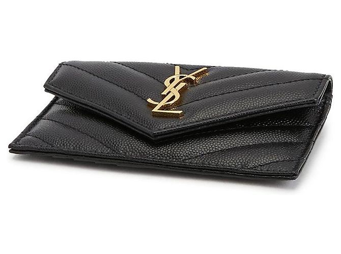 Saint Laurent Tarjetero para mujer Cassandra Matelassé Fragmant Negro - vista 4
