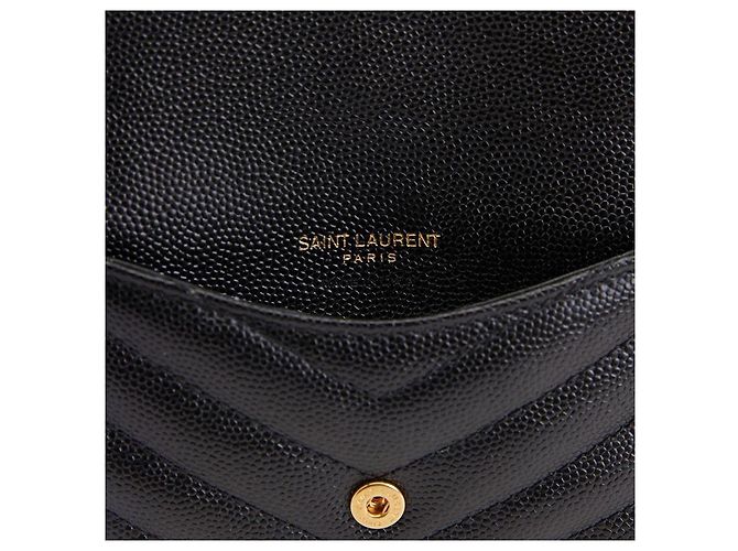 Saint Laurent Tarjetero para mujer Cassandra Matelassé Fragmant Negro - vista 8