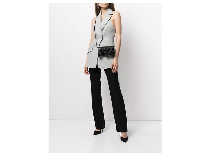 Balenciaga Cartera Hourglass con cadena efecto cocodrilo negra Negro - vista 9