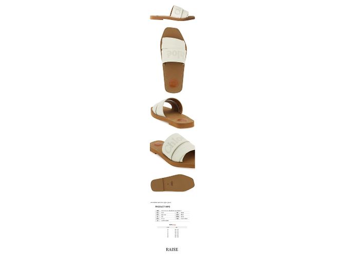 Chloé Sandali con logo ricamato Woody Marrone - vista 2