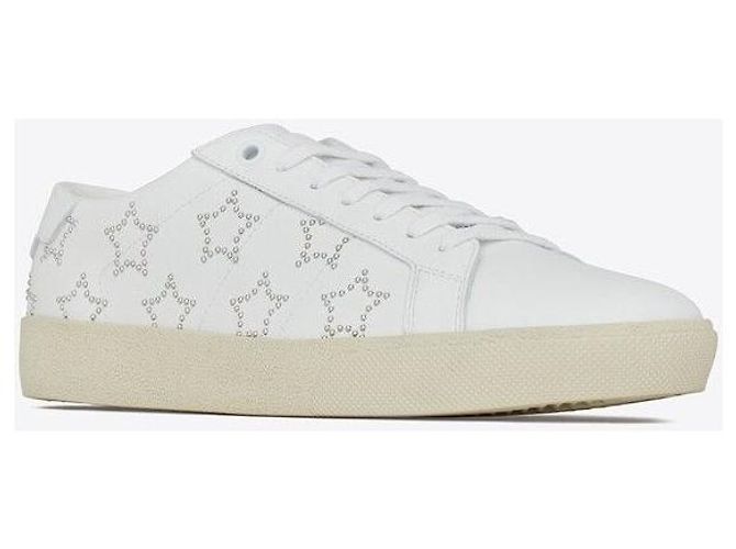 Sneakers Saint Laurent Brass Argentate Metallo Argento - vista 5