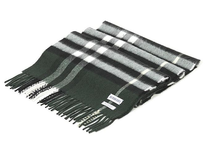 Burberry Sciarpa in cashmere a quadri Nero - vista 3