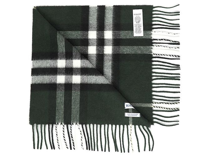 Burberry Sciarpa in cashmere a quadri Nero - vista 4