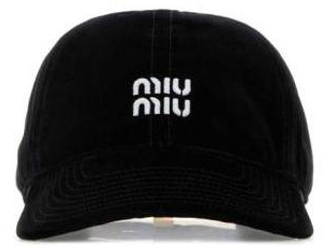 Miu Miu Cappellino da baseball in velluto Nero - vista 4
